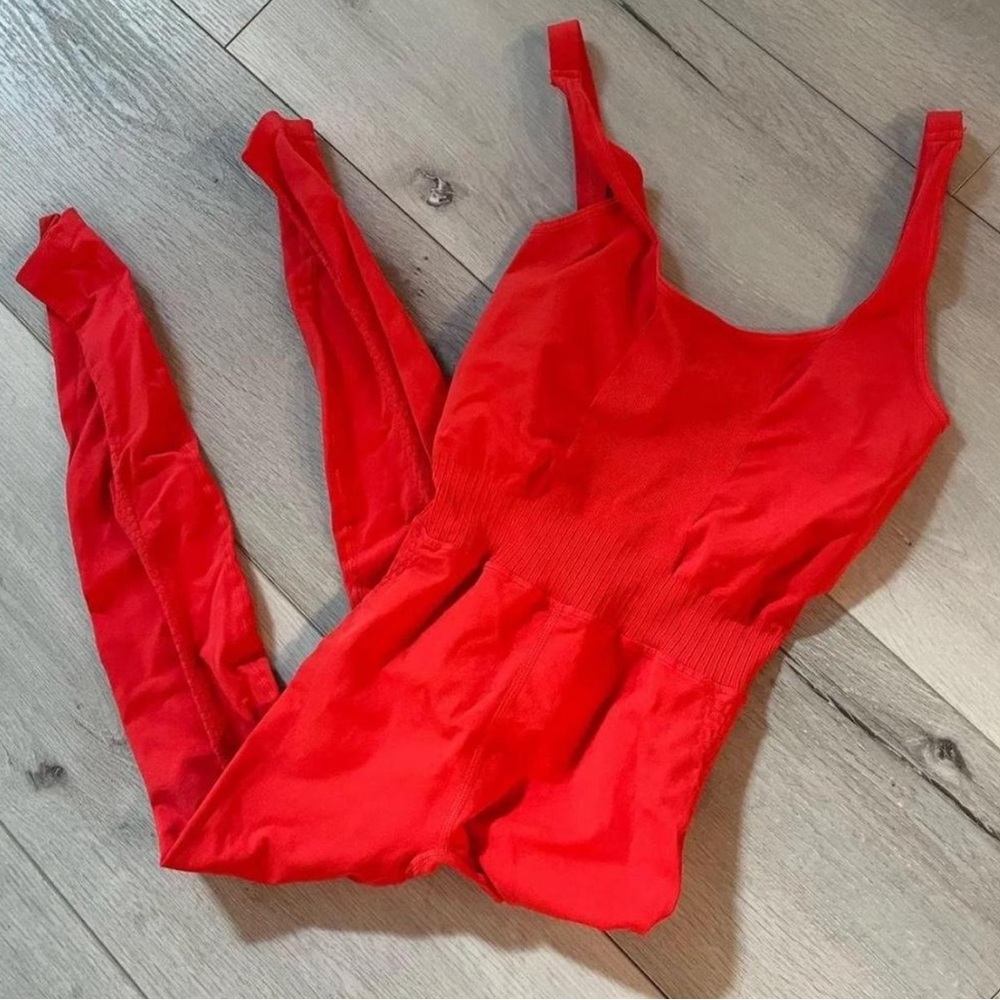 FP Movement Good Karma Red Jumpsuit onesie - Picture 3 of 8